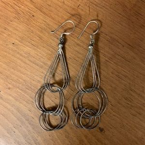 Sterling silver circle earrings
